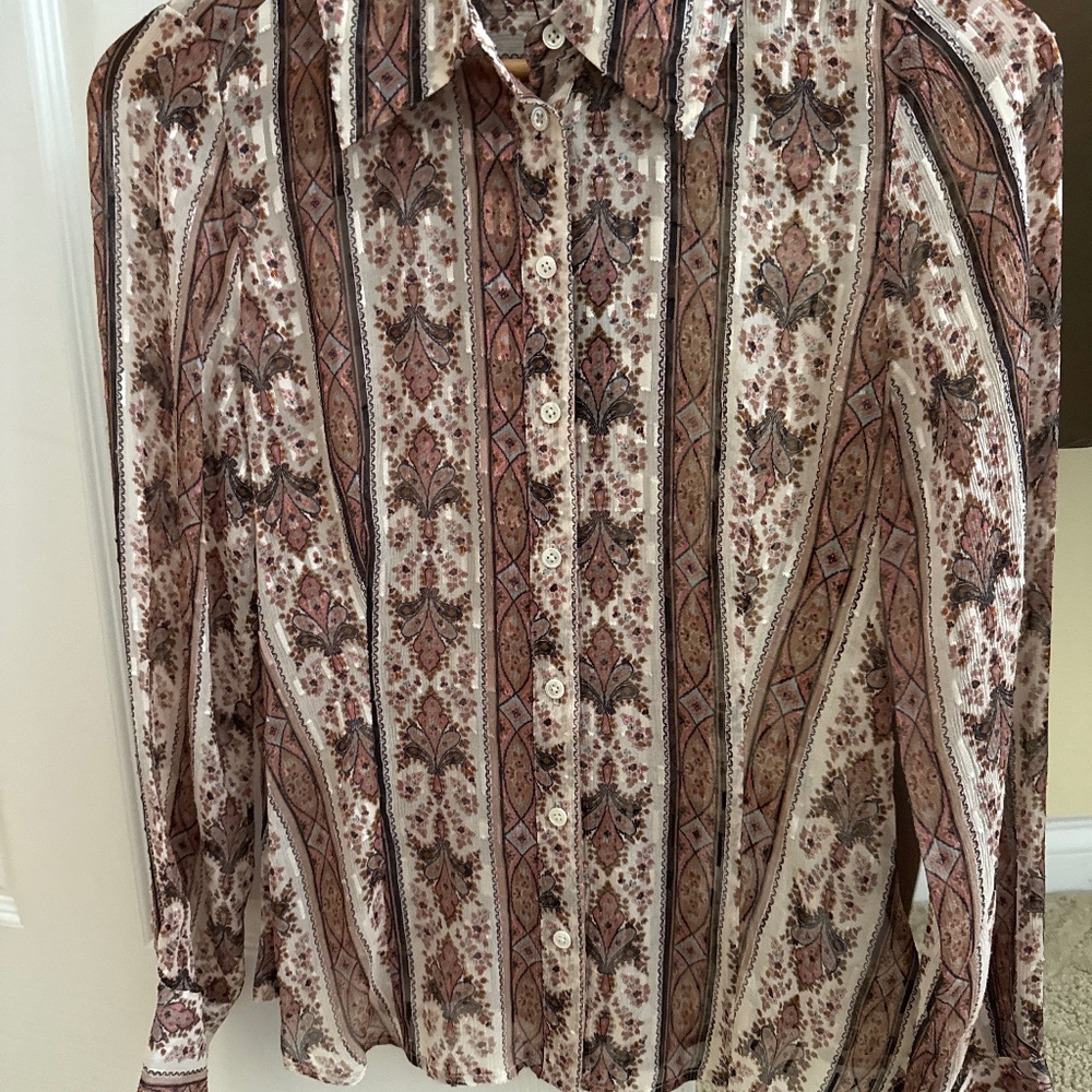 Paige silk shirt sz 12